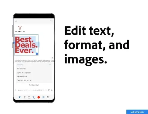 لقطة شاشة لواجهة Adobe Acrobat Reader